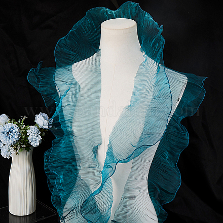 10 ярд прозрачного полиэстерового кружева с плиссировкой OCOR-GF0004-74C-1