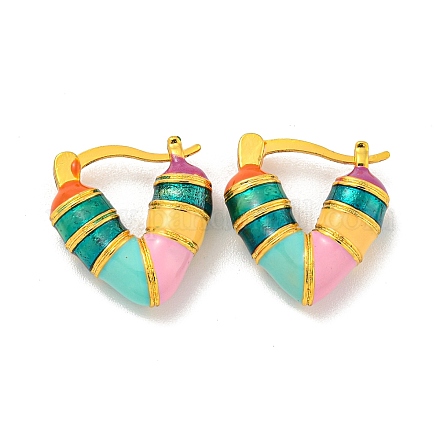 Латунные серьги обруча EJEW-C102-40G-01-1