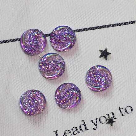 Кабошоны со стразами CRES-WH0002-11F-1