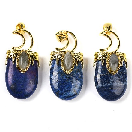 Крашеные природные лазурит подвески G-L524-17G-11-1
