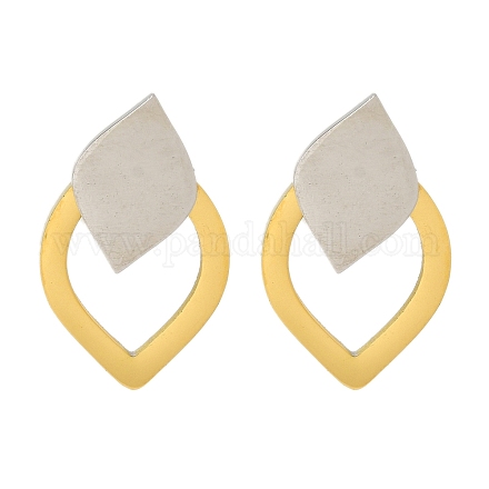 Серьги-гвоздики из нержавеющей стали 304 с ионным покрытием (IP) EJEW-C118-01B-1