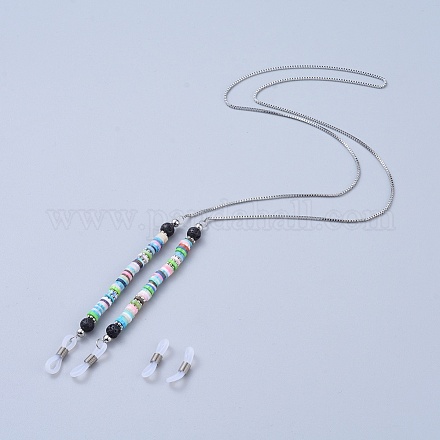 Цепочки для очков из хирургической нержавеющей стали 316 AJEW-EH00005-01-1