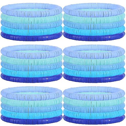 30шт 5 цвета полимерная глина Heishi Surfer стрейч браслеты набор BJEW-SW00135-1