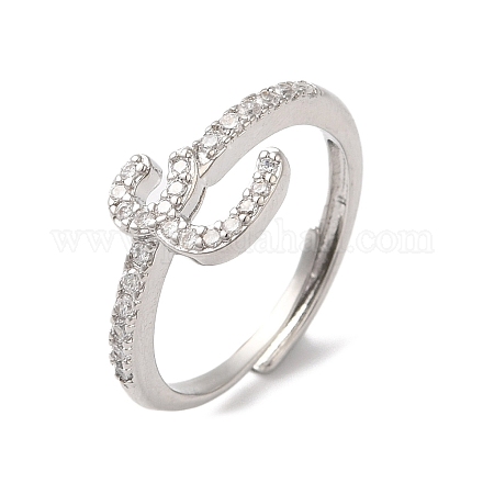 Стойка с покрытием из латуни с кубическим цирконием и арабскими буквами RJEW-S407-10P-16-1