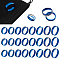 201 Stainless Steel Grooved Finger Ring for Women Men, Blue, 6mm, US Size 5~US Size 14(15.9~23mm), 8 Style, 2pcs/style, 16pcs