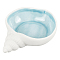 Conch Shape Ceramics Ashtray, Home Decorations, Light Sky Blue, 139.5x115.5x33.5mm, Inner Diameter: 74x60mm