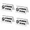 4Pcs Stainless Steel Hotel Resturant Table No Smoking Tent Sign, Stainless Steel Color, Word, 60x100x1.2mm