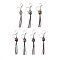 7Pcs Gemstone Tassel Keychains, Stone Net Pocket Pendant Keychain, for Car Key Bag Ornament, 16.5cm