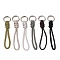 6Pcs Polyester & Spandex Parachute Cord Pendant Decorations, with Zinc Alloy Spring Gate Rings, Mixed Color, 115mm