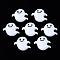 Resin Cabochons, Ghost, Halloween, White, 22x25x7mm