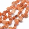 Natural Red Aventurine Beads Strands, Tumbled Stone, Nuggets, 11~22x8~11x4~10mm, Hole: 1mm, 15.3 inch