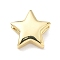 Star Brass Slide Charms, Long-Lasting Plated, Cadmium Free & Lead Free, Rack Plating, Real 18K Gold Plated, 20.5x20.5x7mm, Hole: 8.5x3.5mm