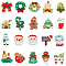 80Pcs 20 Styles Christmas Opaque Resin Cabochons, for Jewelry Making, Mixed Color, Mixed Shapes, 21~28.5x18~26x6~9mm, 4pcs/style