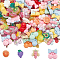 Fruit Style Transparent & Opaque Resin Decoden Cabochons, Mixed Color, 9~17.5x7.5~16x2.8~11.5mm, 200pcs/set