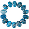 20Pcs Natural Jasper Cabochons, Oval, Dyed, 25x18x7~8mm