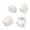 Resin Cabochons, Bear, White, 10.5~20x16~23.5x26~27mm