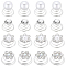Spiral Hair Pin Coil Iron Hair Accessories, with ABS Imitation Pearl & Rhinestone, Platinum, 8.5~16x13.5~14mm, 15pcs/style