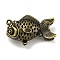 Tibetan Style Alloy Pendants, Fish, Cadmium Free & Lead Free, Antique Bronze, 44.5x28.5x16mm, Hole: 2mm