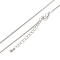 Brass Snake Chain Necklaces, Long-Lasting Plated, Real Platinum Plated, 16.34 inch(41.5cm)