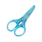 Stainless Steel Scissors,  Sewing Scissors, with Plastic Handle, Deep Sky Blue, 90x45mm