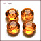Imitation Austrian Crystal Beads, Grade AAA, K9 Glass, Faceted, Flat Round, Orange, 10x5mm, Hole: 0.9~1mm