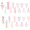 Zinc Alloy Snap Hair Clips, Hair Accessories for Women & Girls, Mixed Color, 16~63x20.5~58.5x2~12.5