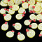 Handmade Polymer Clay Cabochons, Fashion Nail Art Decoration Accessories, Imitation Food, Cake, Yellow, 5~7x3.5~5.5x0.5mm, about 52600pcs/1000g