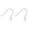 925 Sterling Silver Earring Hooks, with 925 Stamp, Silver, 15x18x1mm, Hole: 1.5mm, 24 Gauge, Pin: 0.5mm