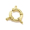 Ion Plating(IP) Stainless Steel Spring Ring Clasps, Real 18K Gold Plated, 17x14.5x14x4mm, Hole: 0.5mm & 2.5mm