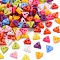 2-Hole Plastic Buttons, Triangle, Mixed Color, 5.5x6x2mm, Hole: 1.2mm