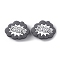 Cloud with Word Boom Food Grade Eco-Friendly Silicone Beads, Gray, 29.5~30x21.5~23x8.5~9mm, Hole: 2mm