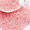 Baking Paint Glass Seed Beads, Peanut, Pink, 2x4.5x2mm, Hole: 0.8~0.9mm, about 15000pcs/pound