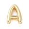 Rack Plating Brass Beads, for Personalized Name Necklace Making, Cadmium Free & Lead Free, Long-Lasting Plated, Real 18K Gold Plated, Letter A, 14.5x11.5x4.5mm, Hole: 1.5x10.5mm