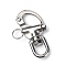 316 Stainless Swivel Eye Snap Shackle Quick Release Bail, for Hardware Rigging Outdoors, Stainless Steel Color, 90x58x15mm, Hole: 16mm,  Inner Size: 16.5x16.5mm