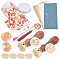 DIY Wax Seal Stamp Kits, Including Brass Wax Seal Stamp, Wood Handle, Sealing Wax Particles, Iron Stirring Rod Spoon, Brass Spoon, Candle, Paper Envelope, Mixed Color, Sealing Wax Particles: 0.9x0.9cm, about 100g/300pcs, 300pcs