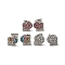 Rhinestone Butterfly Stud Earrings with 316 Surgical Stainless Steel Pins, Stainless Steel Color Plated 304 Stainless Steel Jewelry for Women, Mixed Color, 9x9mm, Pin: 0.7mm