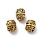 Tibetan Style Alloy Beads, Cadmium Free & Lead Free, Barrel, Antique Golden, 7x8.5mm, Hole: 1.8mm, about 775pcs/1000g