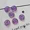 Flat Back Resin Rhinestone Cabochons, Flat Round, Medium Orchid, 10x3mm