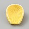 Resin Rattan Basket Mini Model, Micro Landscape Dollhouse Accessories, Pretending Prop Decorations, Yellow, 26x23x14mm