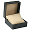Imitation Leather Lychee Pattern Watch Boxes, with Velvet Pillow, Square, Bisque, 10x10x6cm
