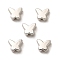 CCB Plastic Beads, Butterfly, Platinum, 5x6x3mm, Hole: 1.4mm