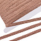 Polyester Elastic Cords, for DIY Accessories, Flat, Dark Salmon, 10mm