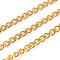 Brass Twisted Chains Curb Chains, Unwelded, Golden, 1.8mm, Link: 2.5x1.8x0.4mm