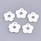 Freshwater Shell Pendants, Flower, Seashell Color, 19~20x20~21x2mm, Hole: 1.6mm