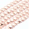 Electroplate Non-magnetic Synthetic Hematite Beads Strands, Grade AA, Long-Lasting Plated, Star, Light Rose Gold Plated, 6x6mm, Hole: 0.8mm, about 85pcs/strand, 15.7 inch(40cm)