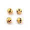 Brass Micro Pave Cubic Zirconia Beads, Long-Lasting Plated, Rack Plating, Round, Golden, 5x4mm, Hole: 1.4mm