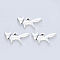 Tibetan Style Alloy Pendants, Cadmium Free & Lead Free, Fox, Antique Silver, 10x20x1mm, Hole: 1.2mm, about 666pcs/500g