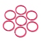 Spray-painted Iron Keychains Clasps, Rings, Deep Pink, 30x2.5mm, Inner Diameter: 24.7mm