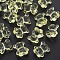 Transparent Acrylic Beads, Horizontal Hole, Bear, Yellow, 18.5x15.5x11mm, Hole: 2.5mm, about 320pcs/500g