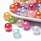 Bubblegum AB Color Transparent Crackle Acrylic Round Beads, Mixed Color, 12mm, Hole: 2~2.5mm